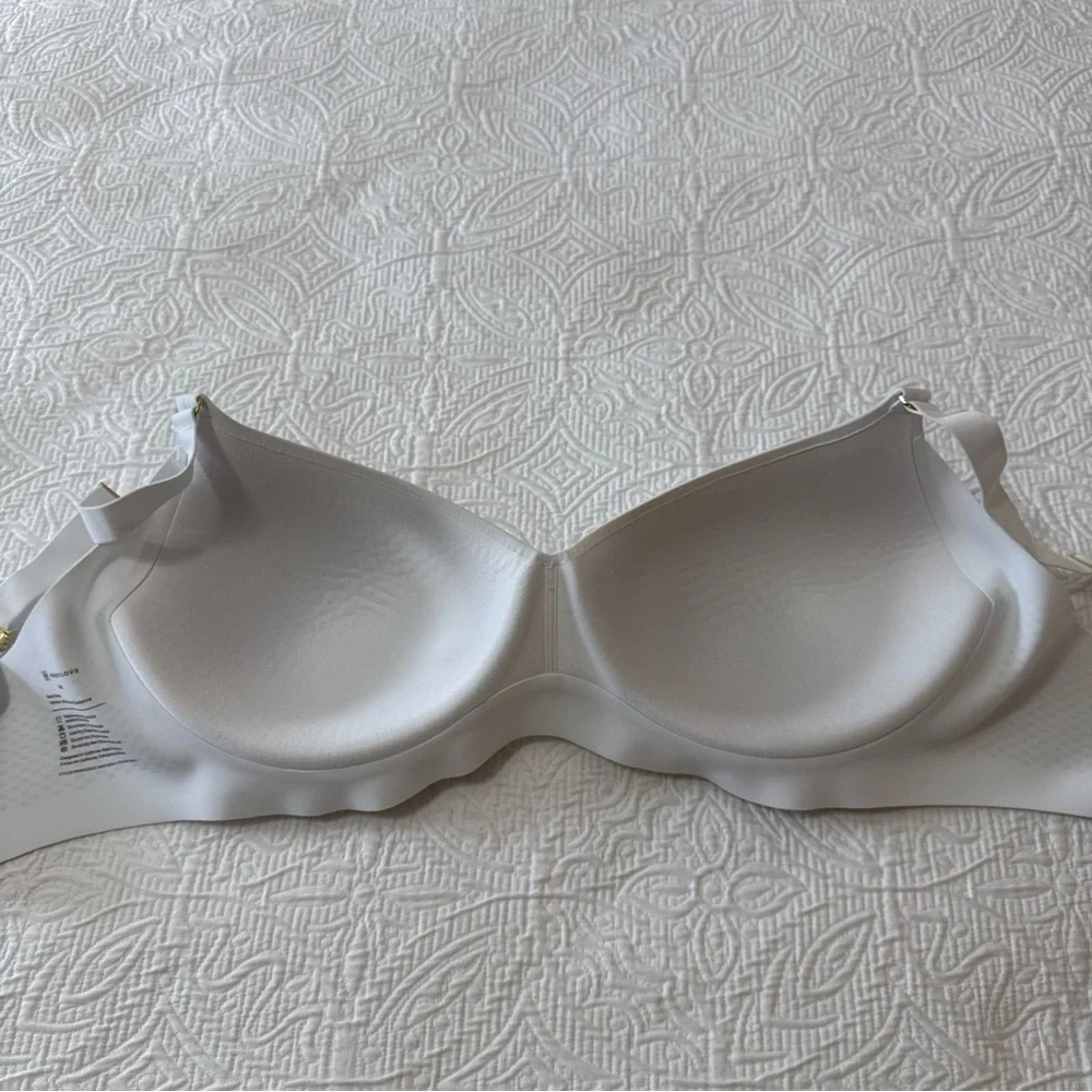 Honeylove CloudEmbrace Wireless T-Shirt‎ Bra White Size 42C